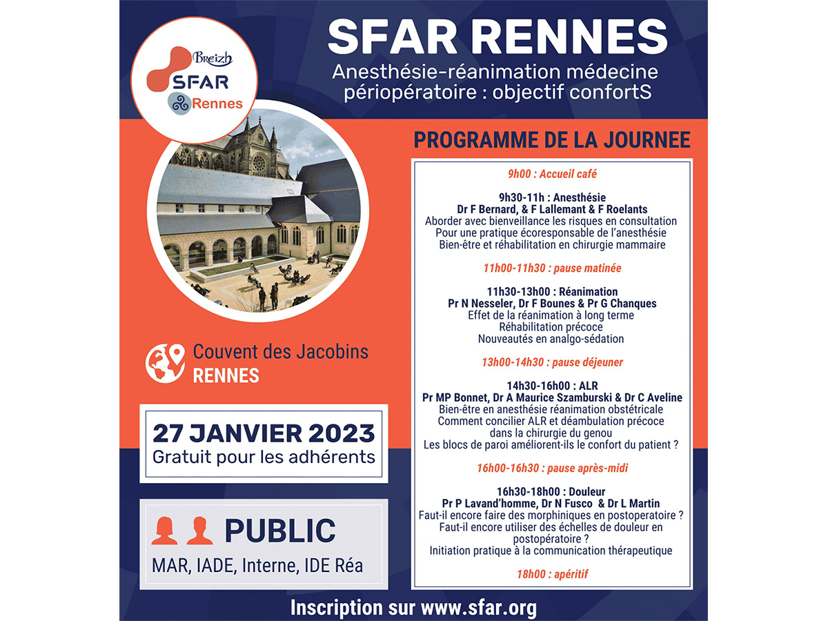 Congrès SFAR Breizh 2023