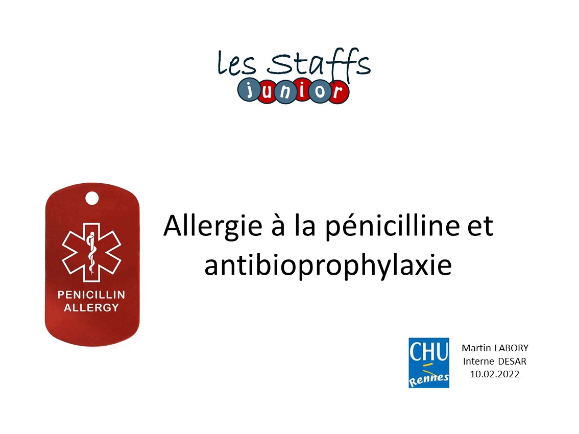 Allergie pénicilline et antibioprophylaxie