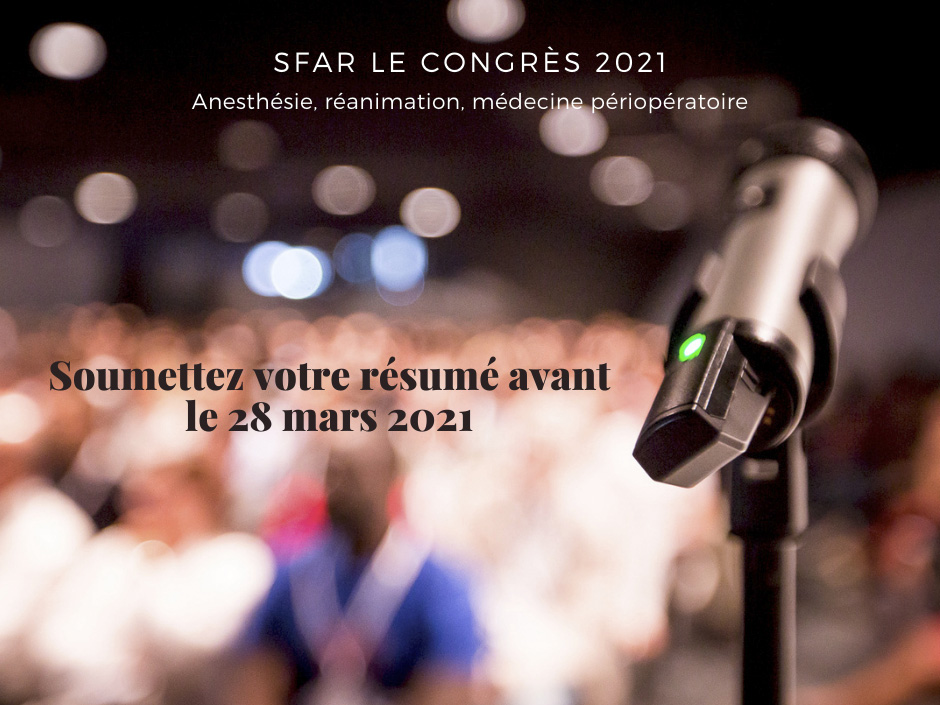 SFAR 2021 soumission résumé
